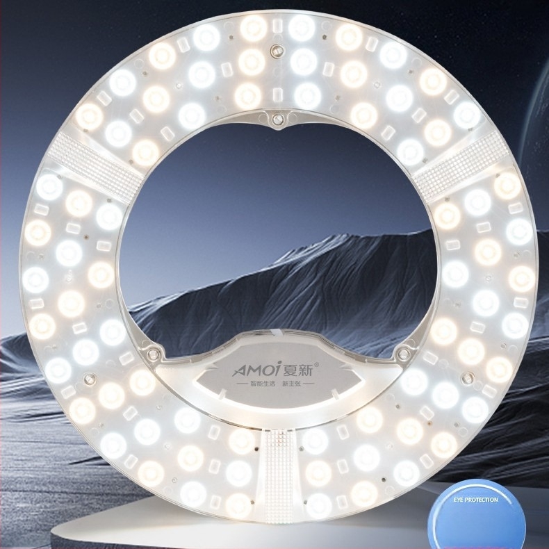 Κυκλικό LED πάνελ οροφής — αντικαταστάσιμη LED μονάδα με τριχρωμικό φωτισμό, για υπνοδωμάτιο και σαλόνι, εξοικονόμηση ενέργειας, καθολική εφαρμογή