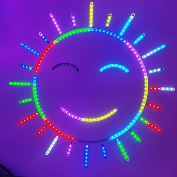 5V LED πολύχρωμη ταινία με ενσωματωμένο IC WS2812, πλάτος 5 mm, S-σχήματος ταινία, 5050/3535 LED, ρυθμιζόμενη φωτεινότητα, υψηλή φωτεινότητα