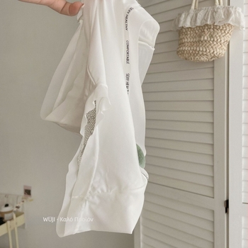 Γυναικείο εσώρουχο από ice silk με καβάλο από Mulberry μετάξι, μεσαίο ύψος μέσης, σε μεγέθη plus, ζώνη με γράμματα