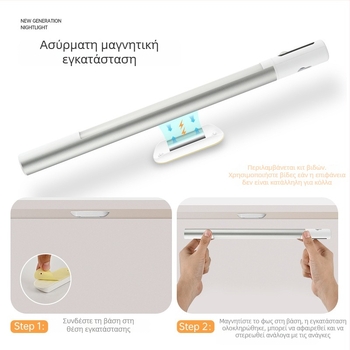 Λωρίδα LED με αισθητήρα κίνησης και μαγνητική στήριξη, αυτοκόλλητη, κατάλληλη για ντουλάπες