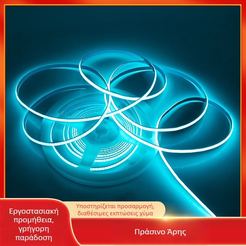 Λωρίδα LED COB, χαμηλή τάση 5V, 5 mm, Mars πράσινο, αυτοκόλλητη, χωρίς θερμές κηλίδες, τροφοδοσία USB ή DC, φωτισμός περιβάλλοντος