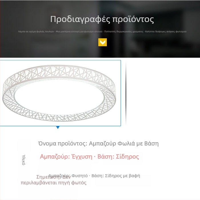 LED οροφής φως με κυκλικό κάλυμμα λαμπτήρα, μοντέρνος μινιμαλιστικός σχεδιασμός, ιδανικό για υπνοδωμάτιο, σαλόνι ή μπαλκόνι