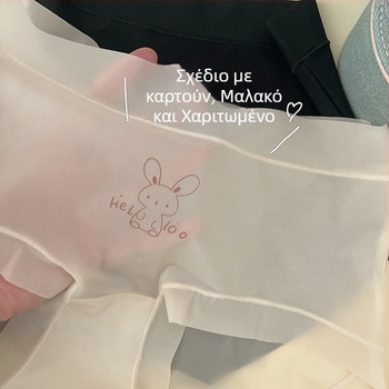 Peach Dorna γυναικεία εσώρουχα μεσαίας μέσης, διαπνέοντα, με εκτύπωση ζώων και καρτούν, βαμβακερή επένδυση