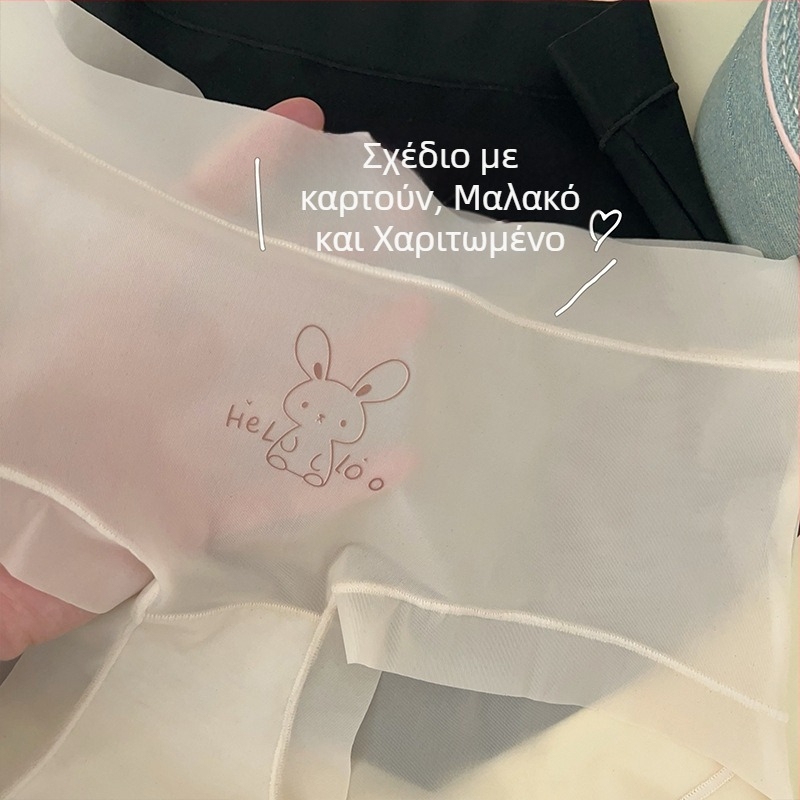 Peach Dorna γυναικεία εσώρουχα μεσαίας μέσης, διαπνέοντα, με εκτύπωση ζώων και καρτούν, βαμβακερή επένδυση
