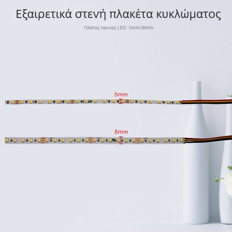 Ταινία LED 2835, τριχρωμία και διπλή θερμοκρασία λευκού, 120 LED/m, ρυθμιζόμενη, εύκαμπτη, αυτοκόλλητη, 12V DC