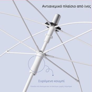 Παιδική ομπρέλα για ψηλά παιδιά με στρογυλεμένες άκρες, υπερμεγέθης, προστασία από διάτρηση, μαύρη επικάλυψη βινυλίου, μακριά λαβή, χειροκίνητο άνοιγμα και κλείσιμο