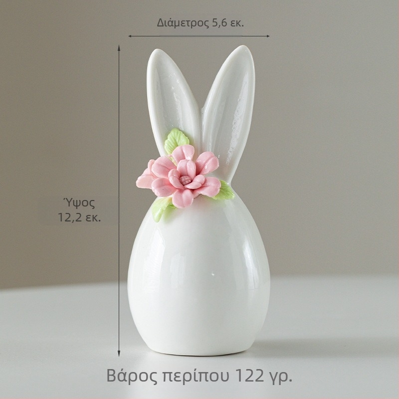 Κεραμικό διακοσμητικό κουνελάκι για το σπίτι, γλυκό σχέδιο, δώρο σε φίλους, αναμνηστικό