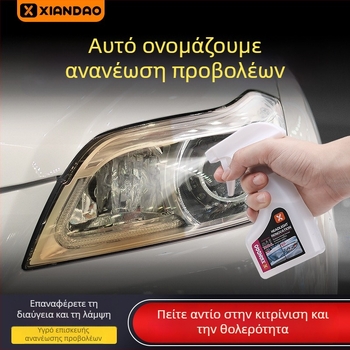 Υγρό ανακαίνισης προβολέων αυτοκινήτου – καθαρίζει το κιτρίνισμα του φανού, χωρίς γυάλισμα