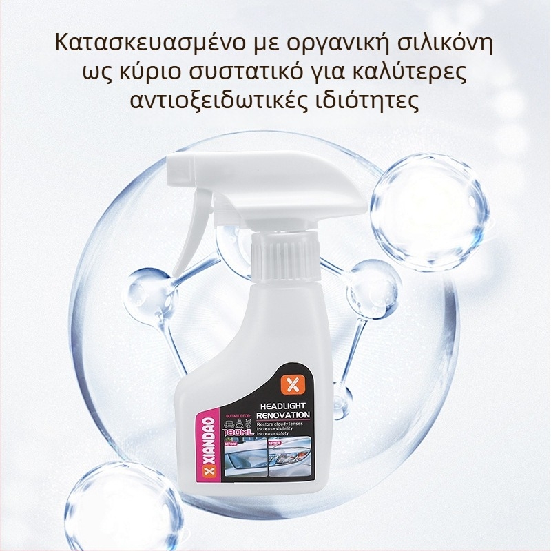 Υγρό ανακαίνισης προβολέων αυτοκινήτου – καθαρίζει το κιτρίνισμα του φανού, χωρίς γυάλισμα