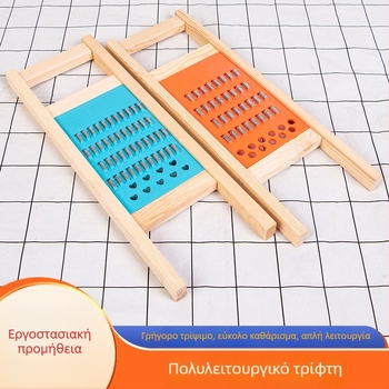 Ξύλινο πολυχρηστικό κοπτικό λαχανικών από οξιά – φέτες, τρίψιμο και κοπή σε λωρίδες julienne