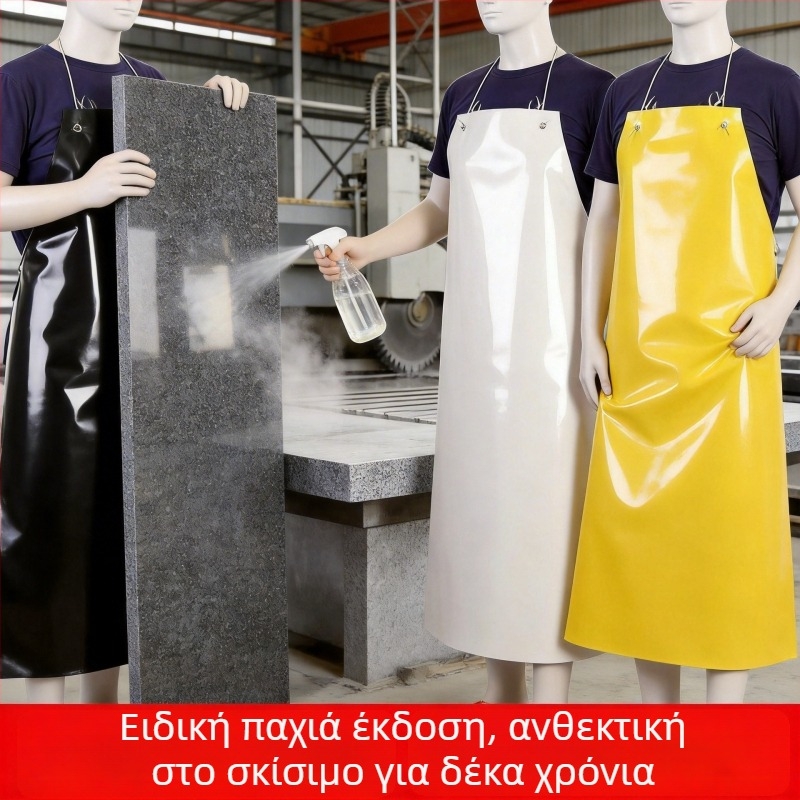 Προστατευτική PVC ποδιά για εργασία με μάρμαρο και κεραμικές πλάκες· ανθεκτική στη φθορά, αντίσταση σε οξέα και βάσεις, αυξημένη και παχύτερη, αδιάβροχη και ανθεκτική στα λίπη.