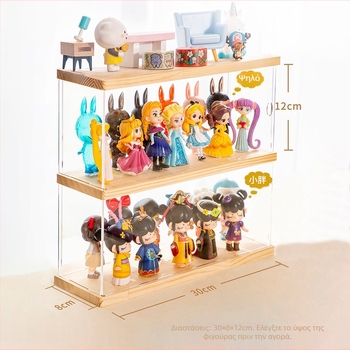 Ακρυλική θήκη προβολής για Blind Box Bubble Mart – διαφανής αποθηκευτικός κάδος με προστασία από σκόνη και MOLLY κάλυμμα για LEGO φιγούρες