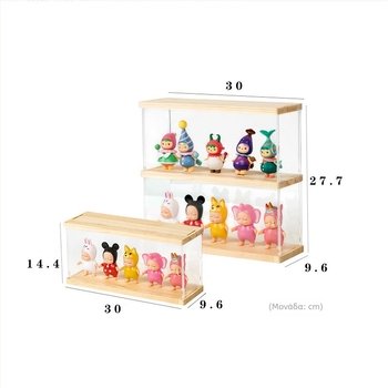 Ακρυλική θήκη προβολής για Blind Box Bubble Mart – διαφανής αποθηκευτικός κάδος με προστασία από σκόνη και MOLLY κάλυμμα για LEGO φιγούρες