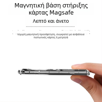 Μαγνητική θήκη καρτών με καπάκι αναδίπλωσης και διαφανές πίσω μέρος, προσαρμοζόμενη θήκη επαγγελματικής ταυτότητας και βάση για Polaroid φωτογραφίες