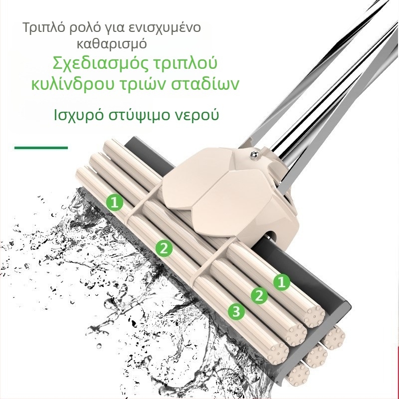 Σφουγγαρίστρα οικιακής χρήσης, μεγάλη κεφαλή 40 εκ., επιμηκυμένη υπερμεγάλη κεφαλή σφουγγαριού, απορροφητική, ευρεία, αντικαταστάσιμη κεφαλή, ανθεκτική