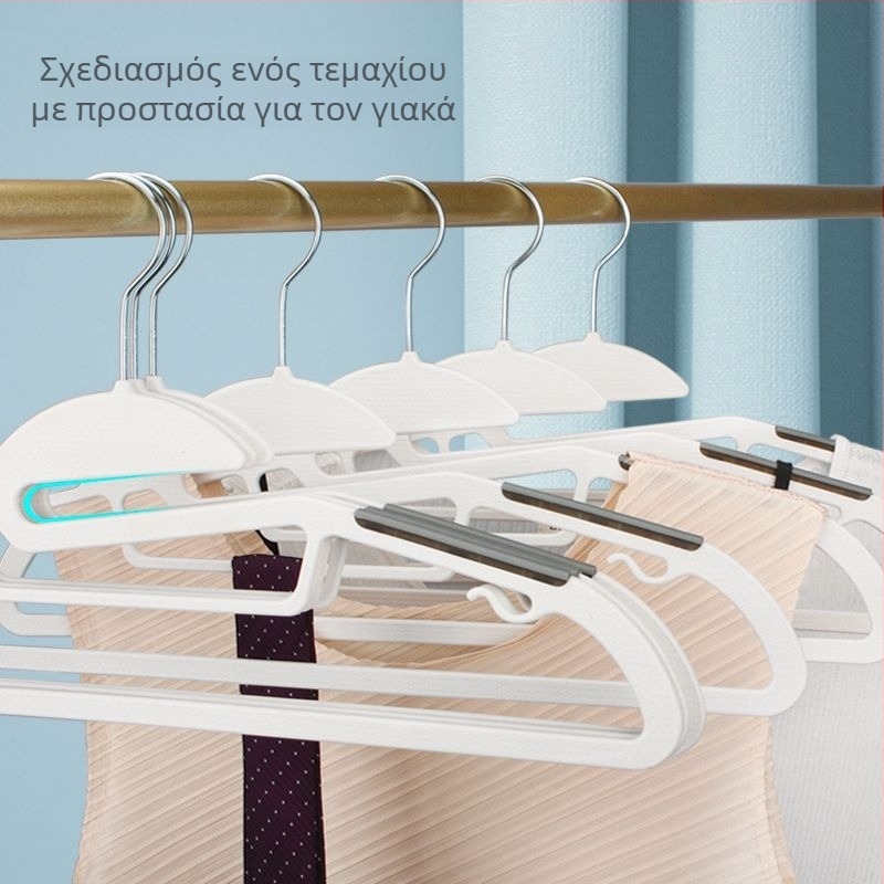 Πλαστική κρεμάστρα ρούχων με διπλή θέση, αντιανεμική και αντιολισθητική, ενισχυμένη φέρουσα ικανότητα για βιτρίνες καταστημάτων