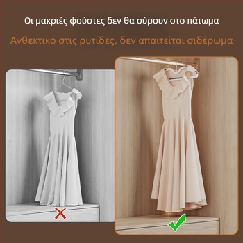 Κρεμάστρα ρούχων με κοντό λαιμό, αντιολισθητική, για ντουλάπα, εξοικονόμηση χώρου, παχύτερη ενισχυμένη κατασκευή