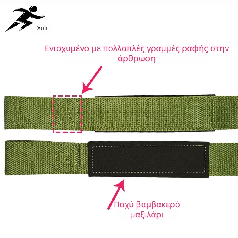Λουρί στήριξης καρπού για άρσεις βαρών και έλξεις — βραχιόλι προπόνησης για προπονήσεις με μπάρα