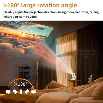 4K μίνι προβολέας, εγγενής ανάλυση 1080p, Android 11 αυτόματη εστία, οικιακή και εκπαιδευτική προβολή, προβολέας σε σχήμα βαρελιού