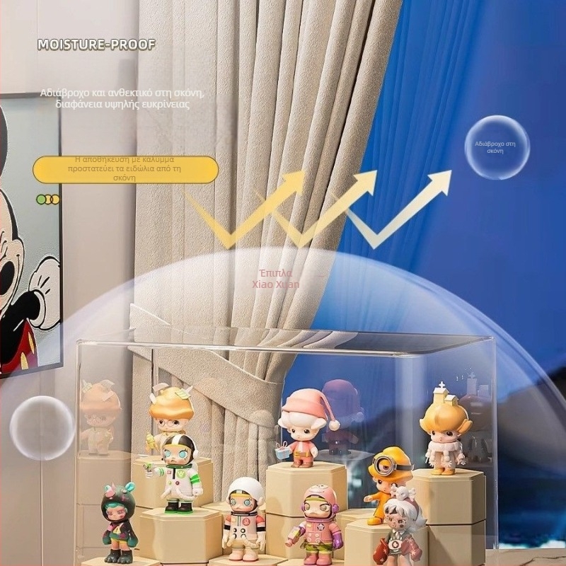 Ακρυλική θήκη έκθεσης για Blind Box, διαφανής, με προστασία από σκόνη, για συλλεκτικές φιγούρες και εξαρτήματα κατασκευών