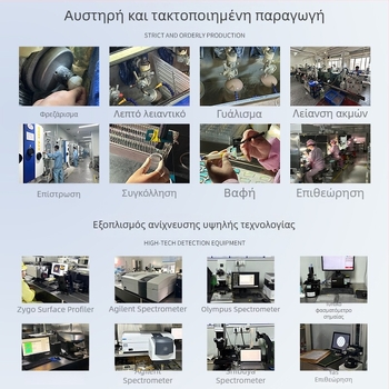 Μαύρα επικαλυμμένα πρίσματα οροφής και φακοί με υψηλό δείκτη διάθλασης για ακριβή οπτικά όργανα