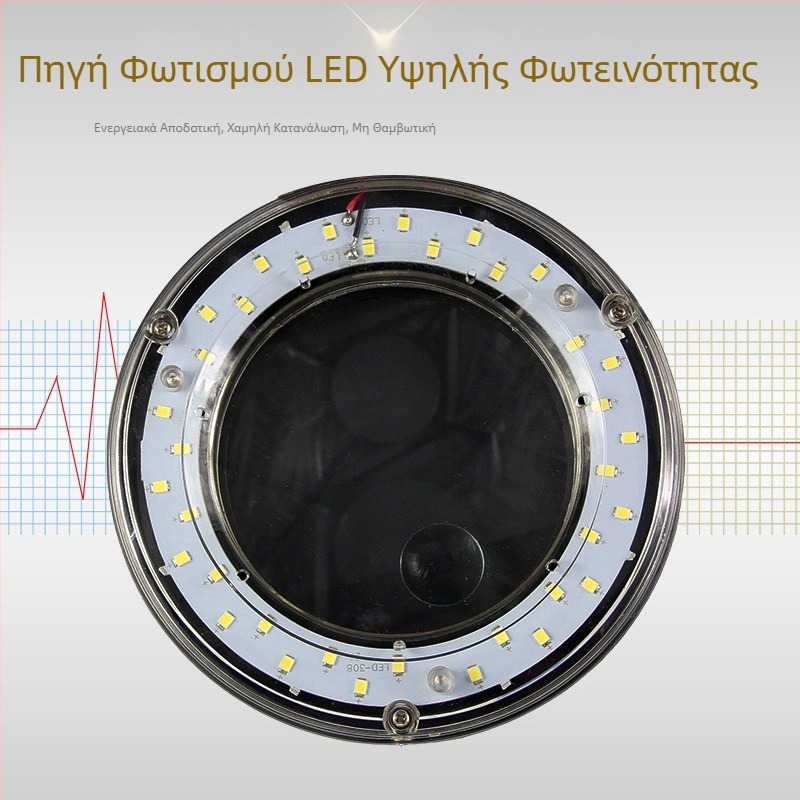 Gaudi LED επιτραπέζιο φως με ενσωματωμένο μεγεθυντικό φακό, μικρή επιτραπέζια λάμπα για ηλεκτρονικές επισκευές, πολλαπλά επίπεδα ρύθμισης φωτισμού