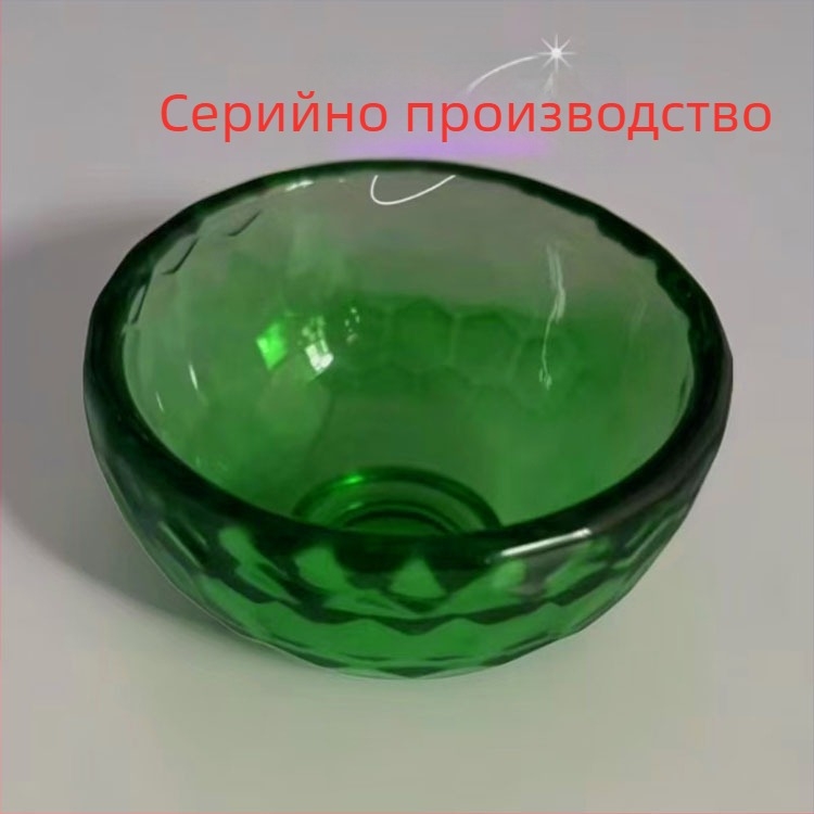 Σετ πολύχρωμων μπολ από κρυσταλλικό γυαλί με κύπελλο προσφοράς για τον Βούδα – διακοσμητικά σκεύη τραπεζιού για τσάι, αιθέρια έλαια και μάσκες προσώπου