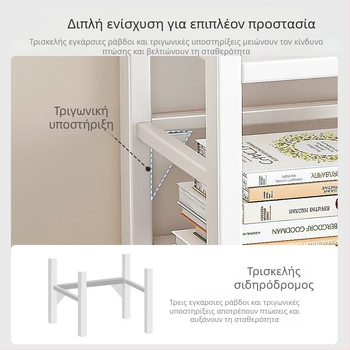 Οικιακό μεταλλικό ράφι αποθήκευσης και βιβλιοθήκη, απλό όρθιο ράφι για βιβλία, πολυεπίπεδο ράφι προβολής, μεταλλικό αποθηκευτικό ντουλάπι, μικρή βιβλιοθήκη
