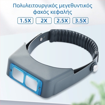 Μεγεθυντικός φακός ανάγνωσης που φοριέται στο κεφάλι, γυαλιά σε στυλ κράνος για επισκευές, οπτικά ανάγνωσης υψηλής ευκρίνειας για ηλικιωμένους, ανάγνωση εφημερίδων και επιθεώρηση κυκλωμάτων κινητών