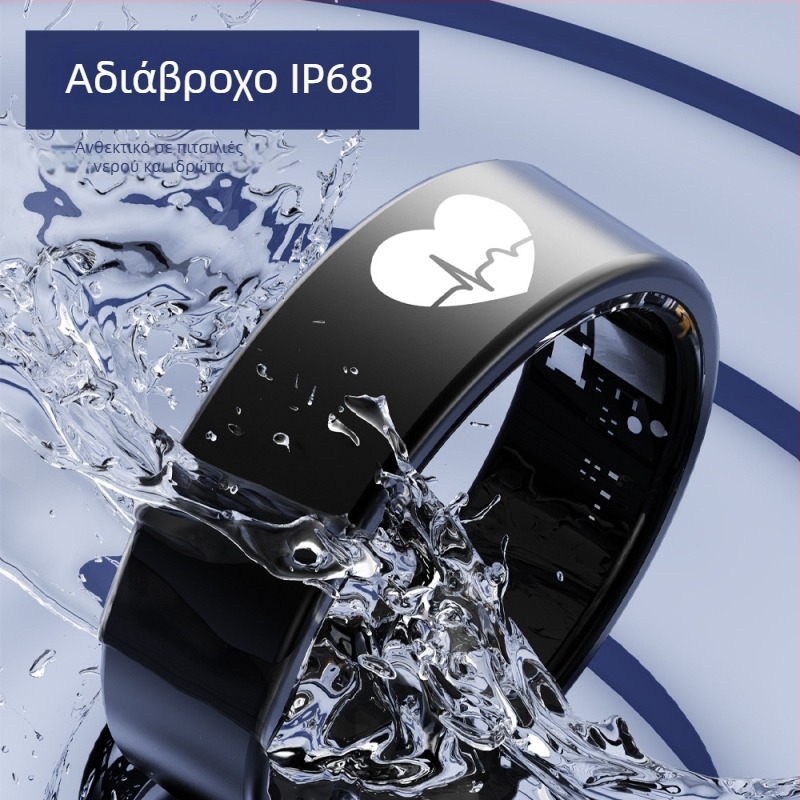 Έξυπνο δαχτυλίδι ECG με παρακολούθηση ECG, καρδιακή συχνότητα, οξυγόνο αίματος, αρτηριακή πίεση, γλυκόζη αίματος, θερμοκρασία σώματος, παρακολούθηση ύπνου και δραστηριότητας, αυτόματη παρακολούθηση και απομακρυσμένη φροντίδα