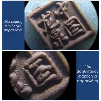 20x αναπτυσσόμενος μεγεθυντικός φακός με LED φως, φορητή συσκευή υψηλής ευκρίνειας για κοσμήματα, νεφρίτη, καλλιγραφία, γραμματόσημα και γεωλογική εξέταση
