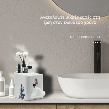 Τετράγωνη θήκη χαρτοπετσετών με σχέδιο φούστας, δημιουργική και πολυλειτουργική διακόσμηση για το σπίτι, ελαφρύς πολυτελής χαρακτήρας.