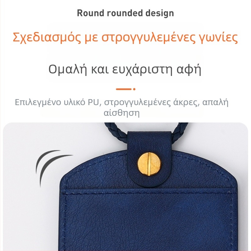 Θήκη καρτών PU δέρματος σε λαμπερό χρυσό για ID, κάρτα πρόσβασης και επαγγελματικό διακριτικό, ανάγλυφο λογότυπο, εκτυπωμένο λουράκι κρεμαστού, προσαρμοζόμενη θήκη καρτών