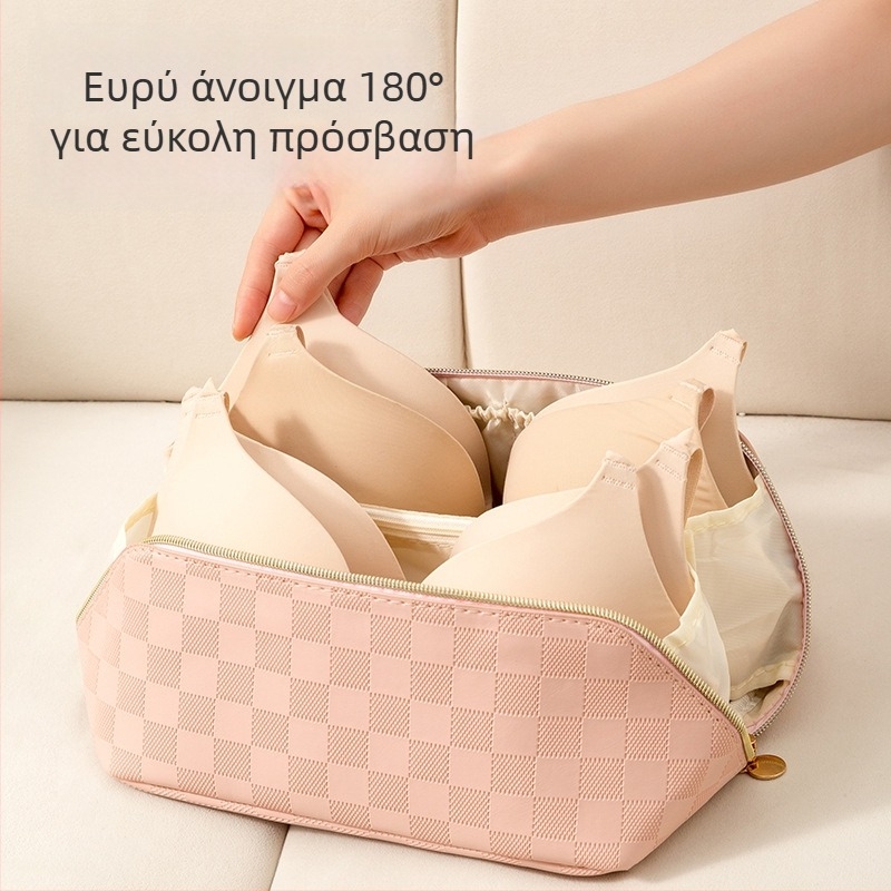 Φορητός ταξιδιωτικός οργανωτής εσωρούχων, με μεγάλη χωρητικότητα, αποθήκευση σουτιέν και εσωρούχων, με χειρολαβή