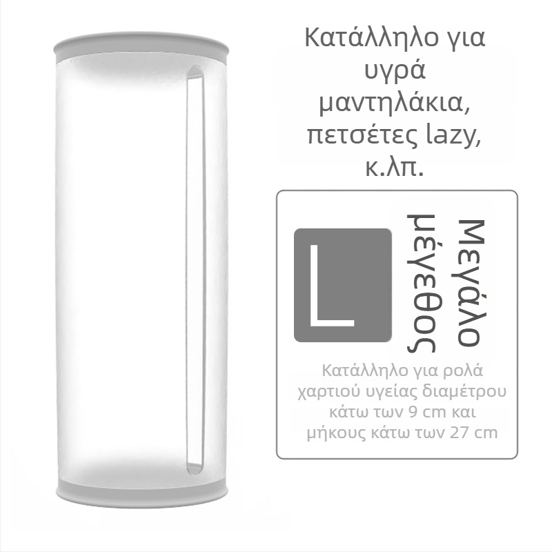Επιτοίχιος κρατήρας ρολού χαρτιού τουαλέτας χωρίς πυρήνα με κουτί χαρτιού, πλαστικό