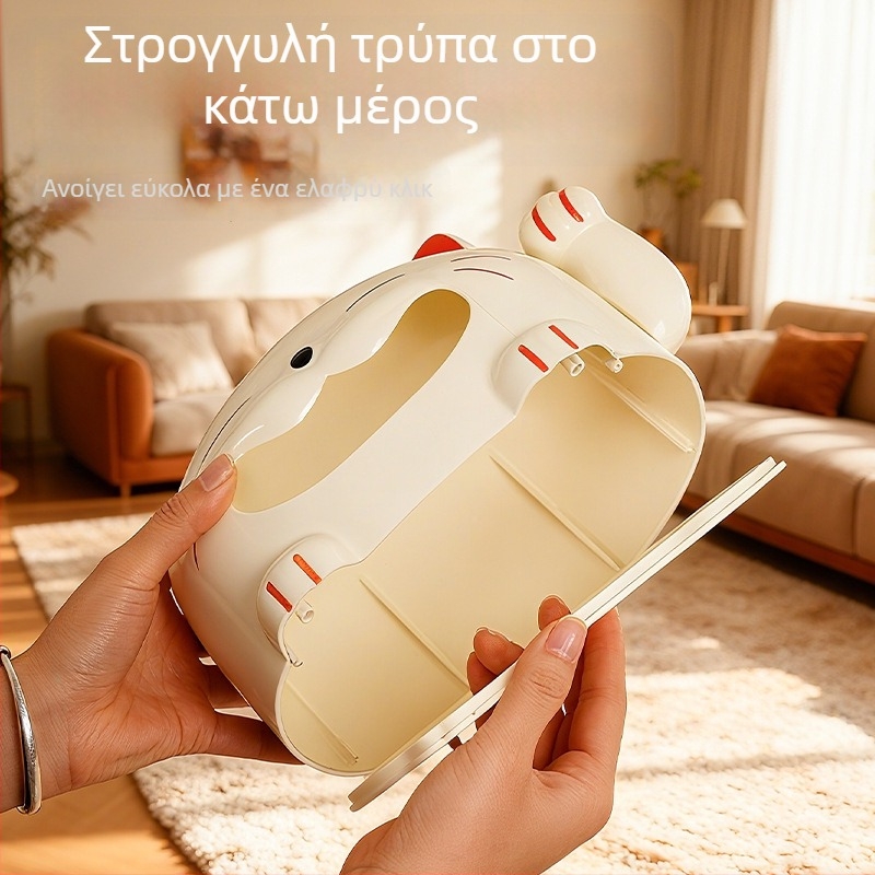 Κουτί χαρτοπετσέτας Lucky Cat – διακοσμητικό για το σπίτι, χαριτωμένος χαρακτήρας καρτούν