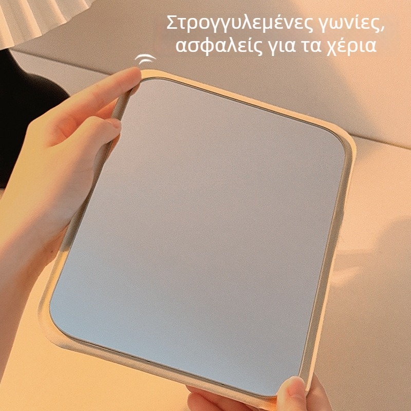 Φορητός αναδιπλούμενος καθρέφτης φοιτητών, επιτραπέζιος και χεριού για μακιγιάζ, συμπαγές και χαριτωμένο