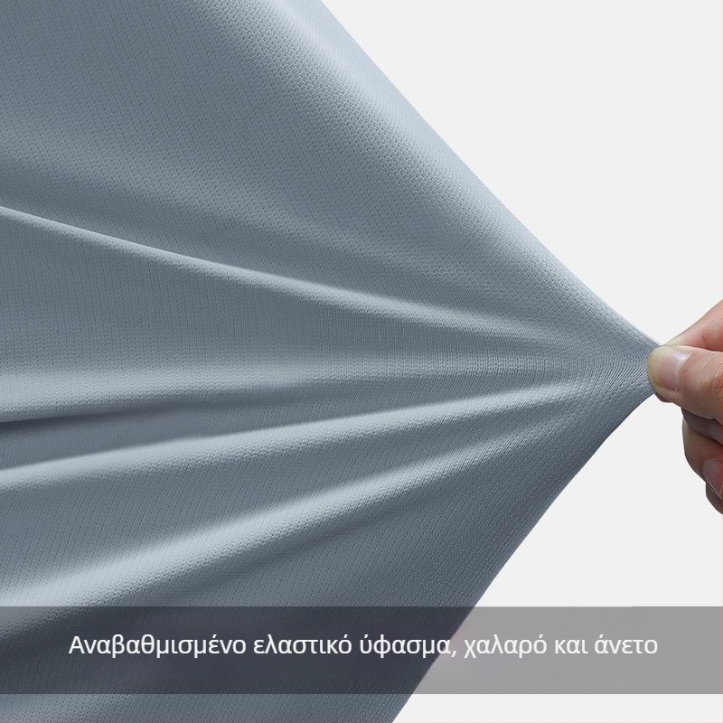 Ανδρική μακρυμάνικη μπλούζα T‑shirt από ice silk, ελαφριά για καλοκαίρι, γρήγορο στέγνωμα, διαπνοή, προστασία από τον ήλιο, για υπαίθριο τρέξιμο και γυμναστήριο