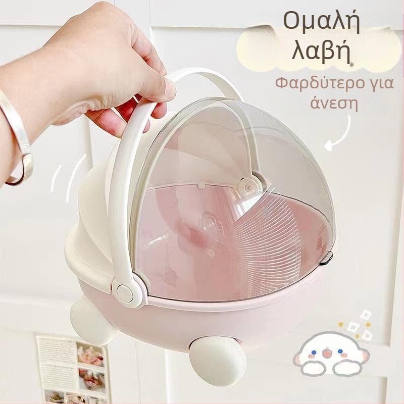 Μεγάλης χωρητικότητας κάλαθος αποθήκευσης για καρότσι με καπάκι, κατάλληλο για κούκλες και παιχνίδια