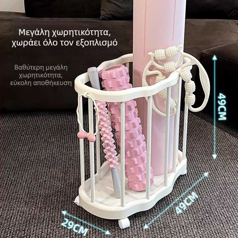 Μετακινούμενο καλάθι βρώμικων ρούχων με ρόδες για μπάνιο στο σπίτι, μεγάλο χώρο αποθήκευσης, ιδανικό για φοιτητικές εστίες και στενούς χώρους.