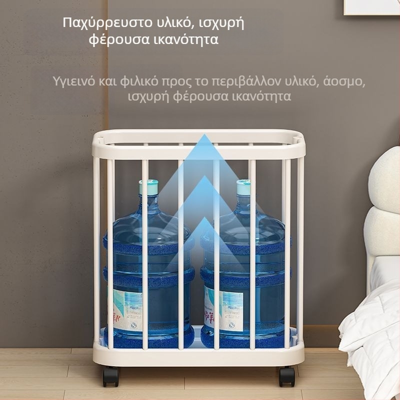 Πλαστικό καλάθι ρούχων με ρόδες, μεγάλη χωρητικότητα, για οικιακή χρήση και μπάνιο
