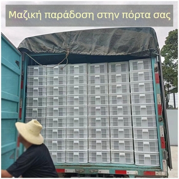 Πλαστικό καλάθι μεταφοράς τροφίμων με τρύπες και καπάκι, κατάλληλο για φρούτα και λαχανικά