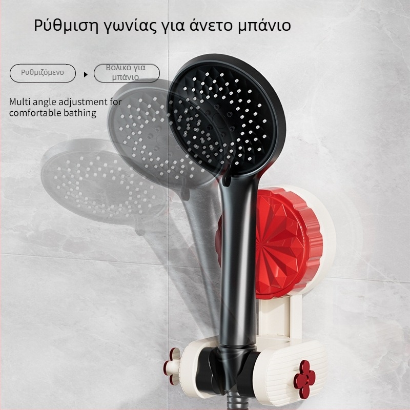 Βάση ντους με βεντούζα για τον τοίχο, χωρίς διάτρηση, ισχυρή αναρρόφηση, κινητός στηρίγμα κεφαλής ντους
