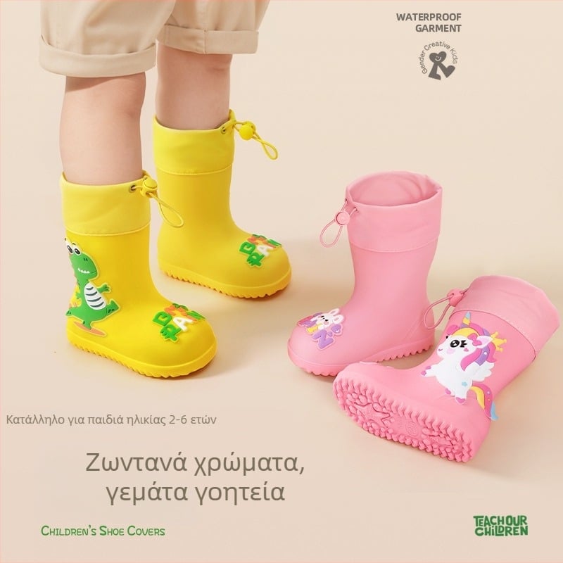 Παιδικές γαλότσες βροχής για αγόρια και κορίτσια, αντιολισθητικές, αδιάβροχες, κατάλληλες για νήπια και μαθητές