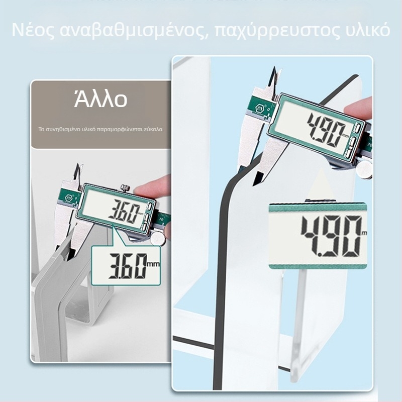 Αναδιπλούμενη βιβλιοθήκη γραφείου με πέντε θήκες και διαφανές πάνελ