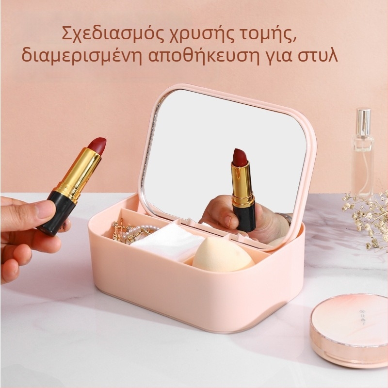 Δημιουργικός επιτραπέζιος καθρέφτης μακιγιάζ για φοιτητές, μοντέρνος μινιμαλιστικός αποθηκευτικός χώρος καλλυντικών και πολυλειτουργικό καθρέφτης μακιγιάζ