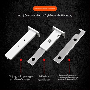 Κλειδαριά πόρτας χωρίς πλαίσιο για γυάλινες συρόμενες πόρτες μπάνιου και μπαλκονιού