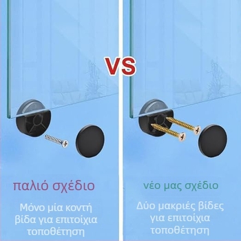 Κλιπ γυαλιού για καθρέφτη με σταθερό στήριγμα, διπλής οπής κρεμάστρα τοίχου, εξαρτήματα μπάνιου