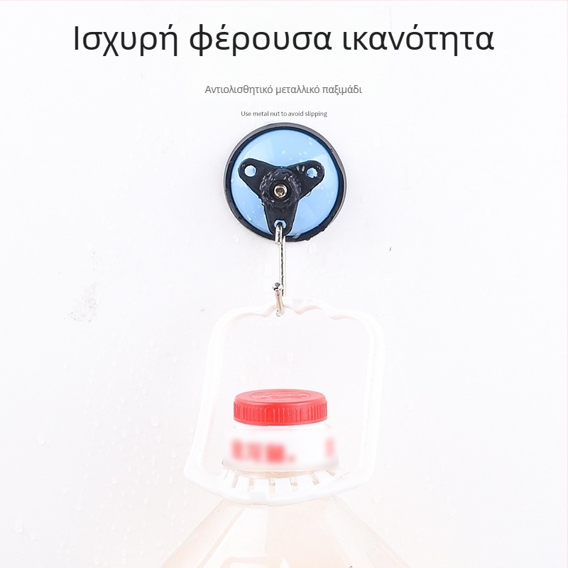 Περιστρεφόμενο αγκίστρι αναρρόφησης για μπάνιο, χωρίς διάτρηση, επιτοίχιο αποθηκευτικό ράφι με κόλλα, κατάλληλο για πόρτα