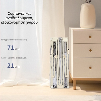 Αναδιπλούμενο παιδικό φράγμα για παιχνίδι με μαλακό χαλάκι στο σαλόνι